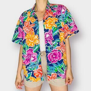 90s Liz Sport Multi Color Hawaiian Shirt‎